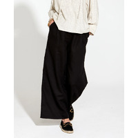 Fate+Becker Heritage Linen Wide Leg Pant - Black