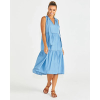 Sass Seville Tiered Dress - Chambray