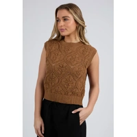 Foxwood Luna Knit Vest - Tan