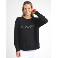 Foxwood Simplified Metallic Crew - Black