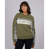 All About Eve Glacier Fitted Crew - Khaki