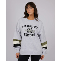 All About Eve Ski Run Oversized Crew - Grey Marle