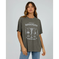 All About Eve Bohemian Oversized Tee - Charcoal