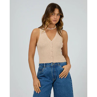 All About Eve Henley Knit Vest - Oat