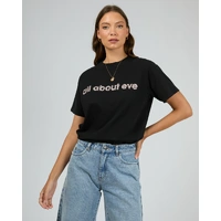 All About Eve Mika Standard Tee - Washed Black