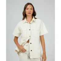 All About Eve Simi Denim Shirt - Vintage White