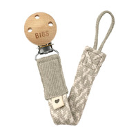 Bibs Paci Braid Pacifier Clip - Ivory/Sand