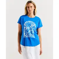 Betty Basics Hailey S/S Tee - St. Barts Palms Print