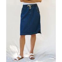 Betty Basics Desiree Denim Skirt - Blue Wash