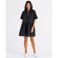 Betty Basics Denver Cotton Dress - Black