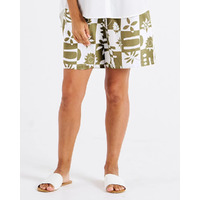 Betty Basics Pomona Cotton Short - Geo Floral