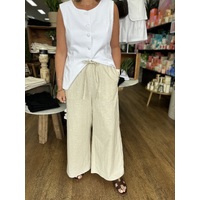 Brave+True Lana Linen Pant - Natural