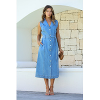 Country Denim Light Weight London Dress - Light Blue