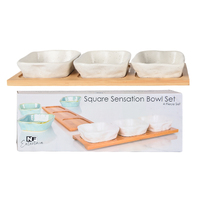 NF Living Square Bowls & Tray - Spec White