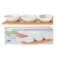 NF Living Round Bowls & Tray - Spec White