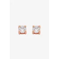 Liberte Sylvie CZ Stud Earrings - Rose Gold