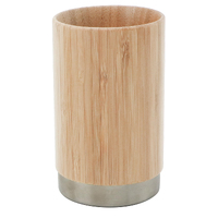 NF Living Round Tumbler 7x11 - Bamboo & Metal