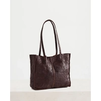 Juju & Co Tumbled Baby Unlined Tote - Chocolate