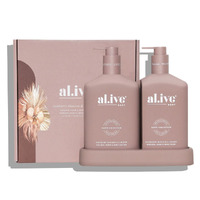 Al.ive Body Wash & Lotion Duo + Tray - Raspberry Blossom & Juniper