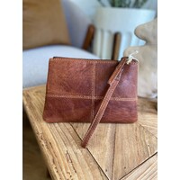 Rugged Hide Mia Leather Pouch - Cognac