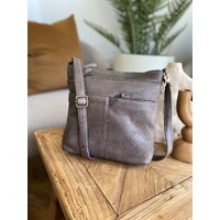 Rugged Hide Michelle Crossbody Bag [Colour: Taupe]