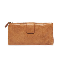 Rugged Hide Daisy Leather Wallet - Tan