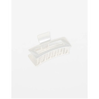 Stella+Gemma Rectangle Claw Clip - Matt White