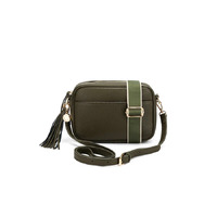 Black Caviar Indie Crossbody Bag - Dark Olive