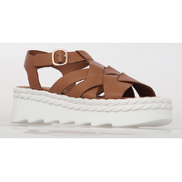 Alfie & Evie Sonic W Leather Sandal - Tan