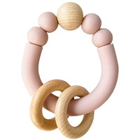 Alimrose Remy Beechwood Silicone Teether - Petal