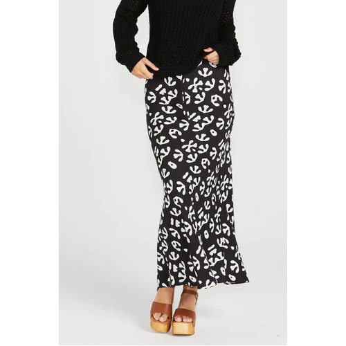 Sass Viola Bias Cut Skirt - Abstract