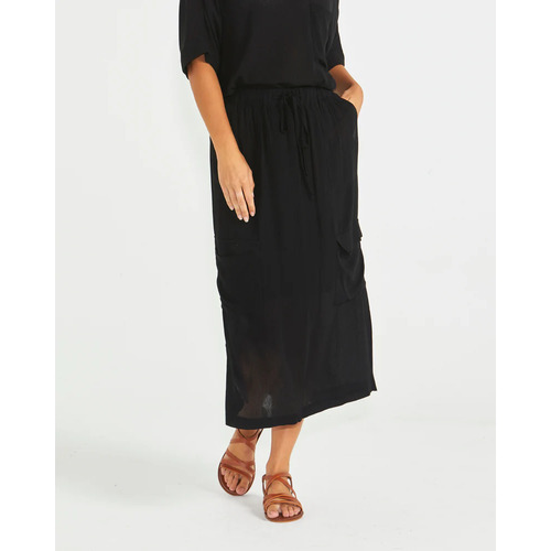 Sass Raya Cargo Skirt - Black