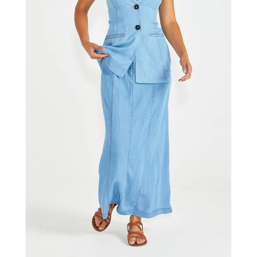 Sass Seville Maxi Skirt - Chambray