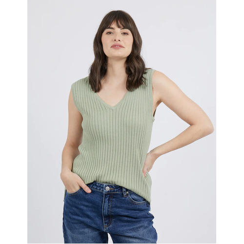 Foxwood Keilani Knit Tank - Pistachio