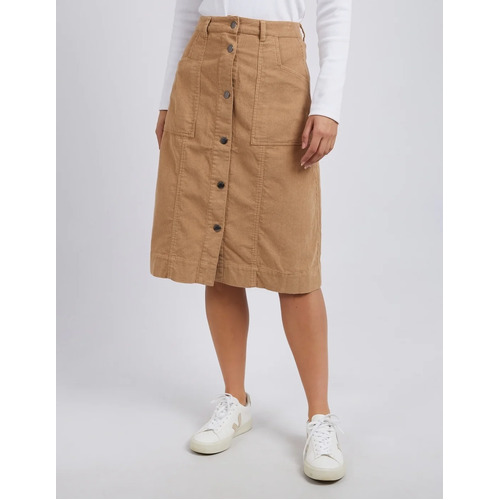 Foxwood Montana Cord Skirt - Sesame [Size: 14]