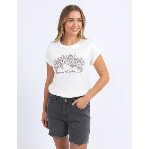 Foxwood Eva Rose Tee - Vintage White