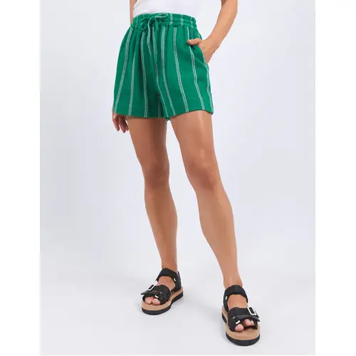 Foxwood Circuit Short - Bright Green/White Stripe