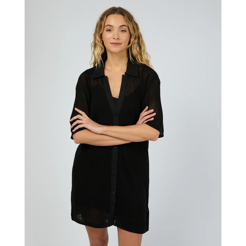 Silent Theory Sadie Shirt Dress - Black [Size: 12]