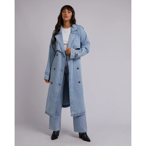 All About Eve Rio Trench Coat - Light Blue