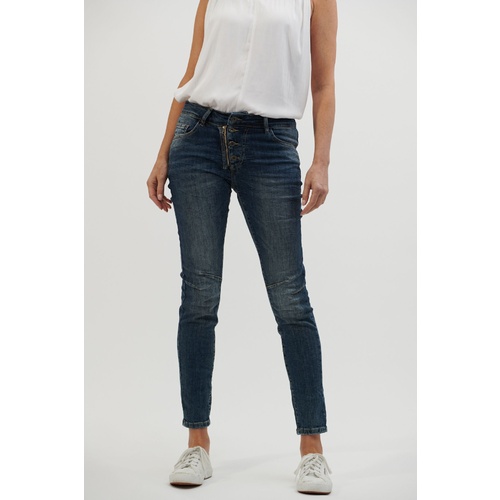 Italian Star Button Hero Jeans - Denim [size: XSmall]