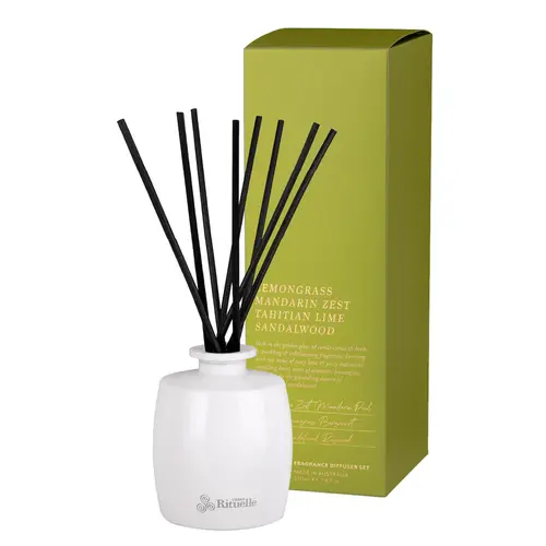 Urban Rituelle Reed Diffuser 220ml - Lemongrass, Mandarin Zest, Tahitian Lime & Sandalwood