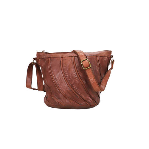 Kompanero Hattie Crossbody Bag - Cognac