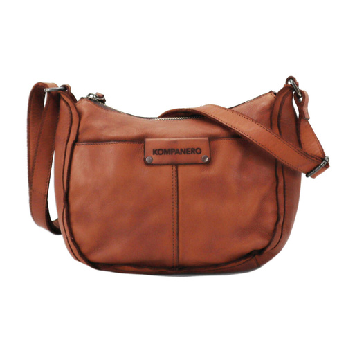 Kompanero Juniper Crossbody Bag - Cognac