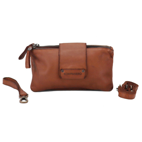 Kompanero Jonah Crossbody Bag - Cognac