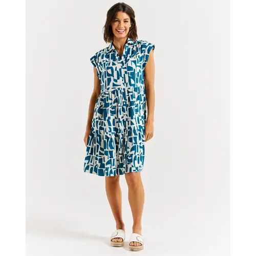 Betty Basics Zurich Dress - Geo Print [Size: 10]