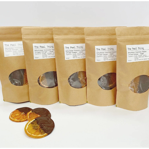 The Peel Thing Chocolate Dipped Infused Oranges 60gsm