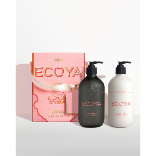 Ecoya Limited Edition Holiday Collection Bodycare Gift Set - Guava & Lychee Sorbet