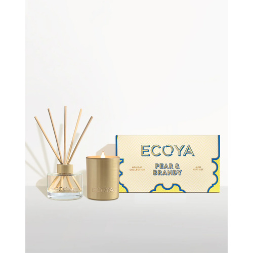 Ecoya Limited Edition Holiday Collection Mini Gift Set - Pear & Brandy