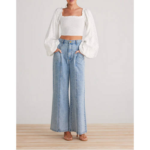 Daisy Says Defender Pants - Washed Denim