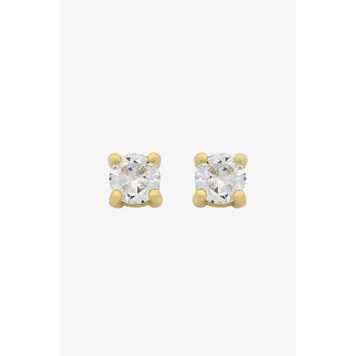 Liberte Sylvie CZ Stud Earrings - Gold